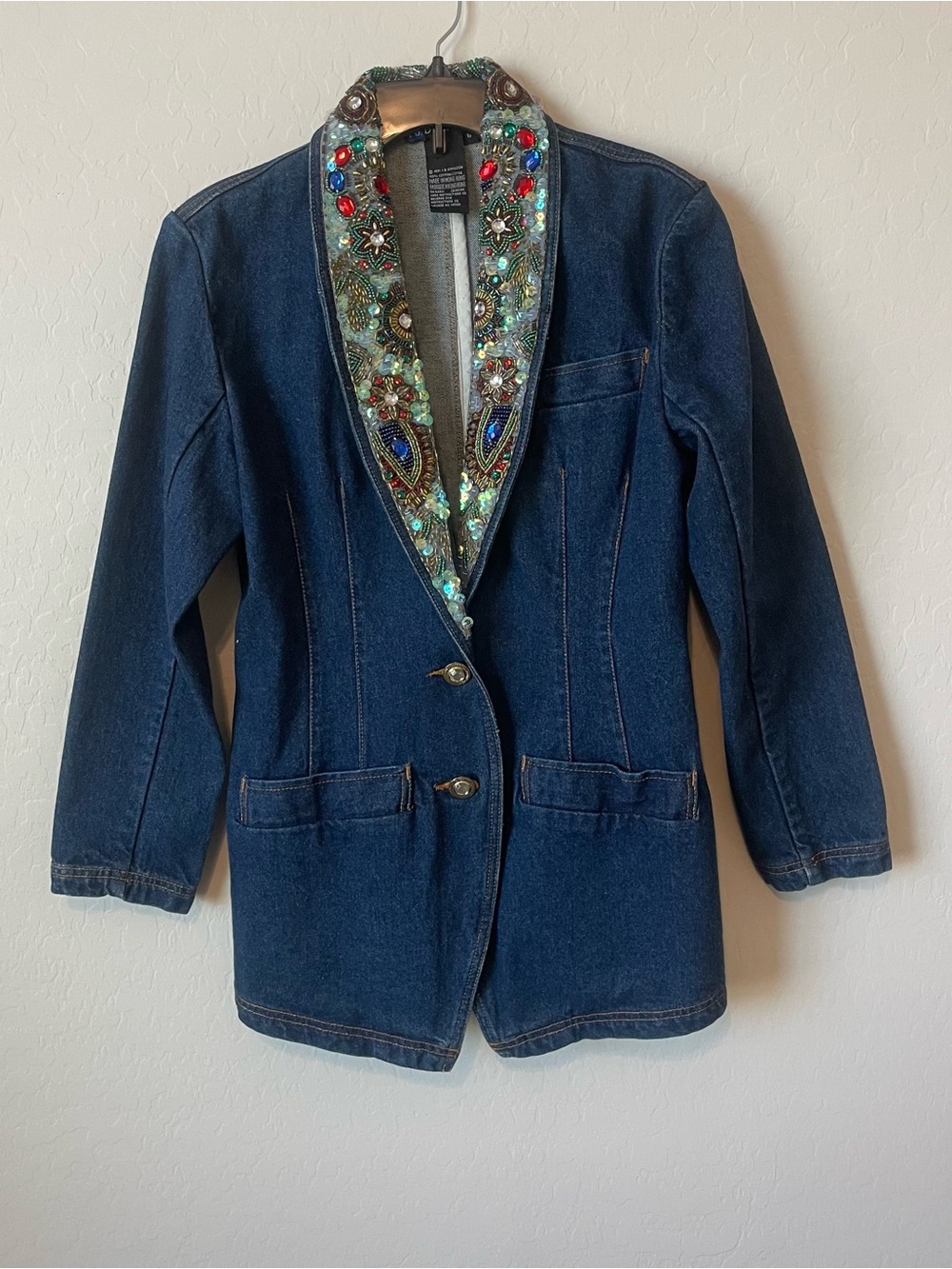 I.B. Diffusion Vintage 1991 denim blazer. Size 6 Pristine condition